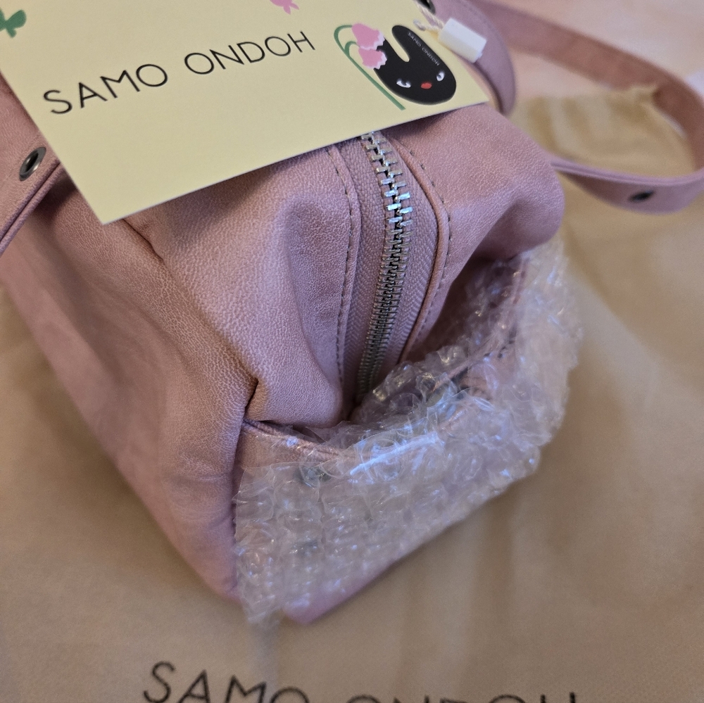 Samo Ondoh Brushed Pink Side Belt Shoulder Bag - Picture 7 of 9